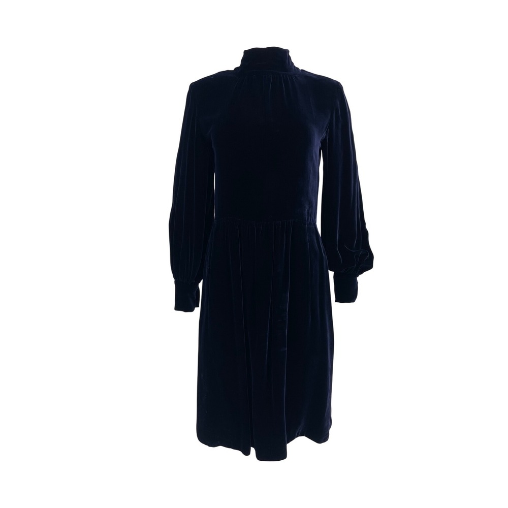 Yves Saint Laurent Silk Velvet Evening Dress Vintage YSL Rive Gauche 70s couture